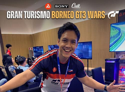 Gaming setup at the Gran Turismo Borneo GT3 Wars event